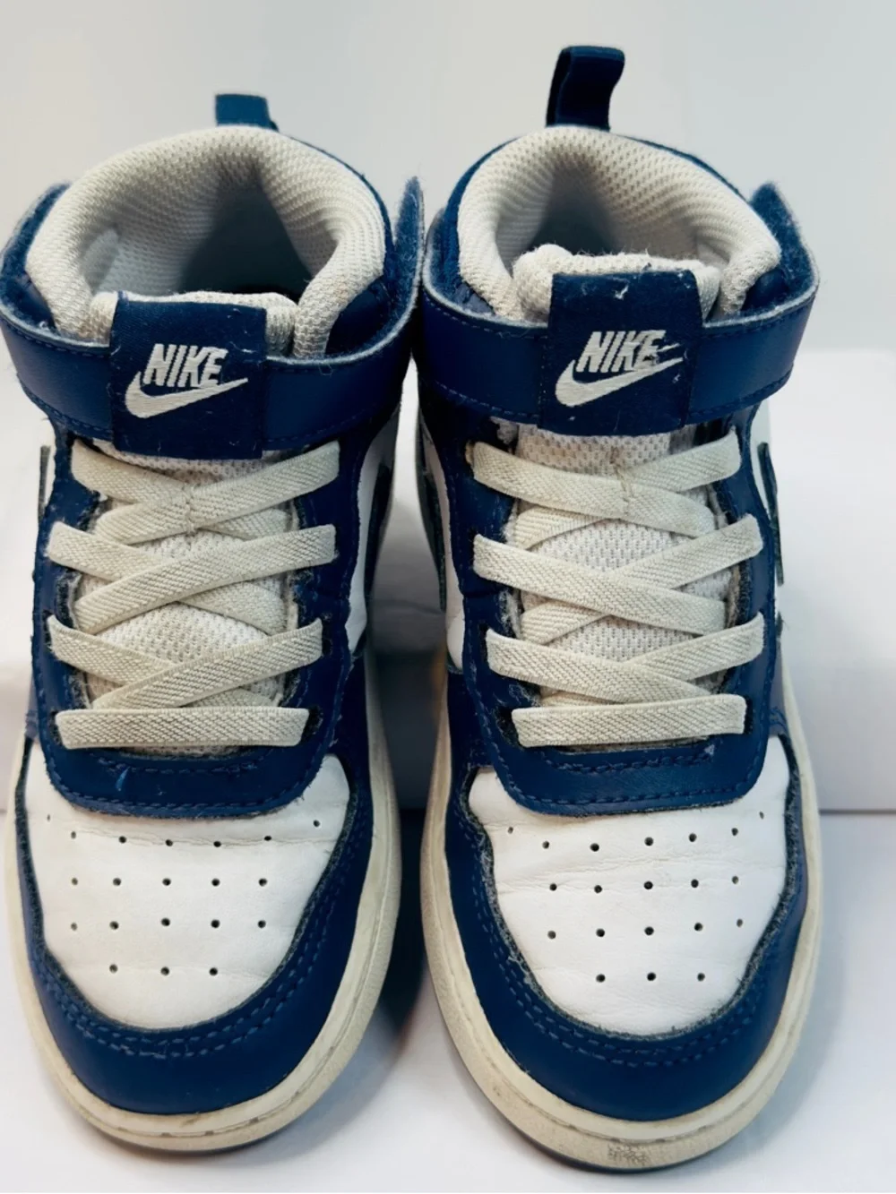 Nike CD7784-107 Boys High Top Sneakers Blue White Lace Up US 10C